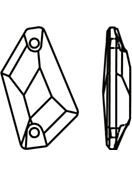 De-Art pietre strass da cucire piatto 2 foro 22x13mm Crystal Golden Shadow