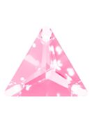 Triangle pietre strass da cucire piatto 3 foro 16mm Light Rose