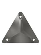 Triangle pietre strass da cucire piatto 3 foro 22mm Jet Hematite