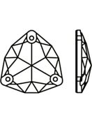 Trilliant pietre strass da cucire piatto 3 foro 12mm Crystal AB