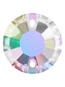 Rose pietre strass da cucire piatto 2 foro 8mm Crystal AB