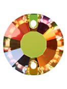 Rose pietre strass da cucire piatto 2 foro 8mm Crystal Vitrail Medium