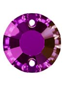 Rose pietre strass da cucire piatto 2 foro 8mm Amethyst