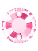 Rose pietre strass da cucire piatto 2 foro 10mm Light Rose