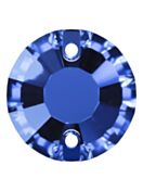 Rose pietre strass da cucire piatto 2 foro 10mm Sapphire