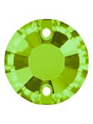 Rose pietre strass da cucire piatto 2 foro 10mm Fern Green
