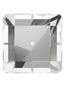 Square pietre strass da cucire piatto 1 foro 6mm Crystal