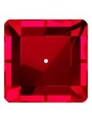 Square pietre strass da cucire piatto 1 foro 6mm Light Siam