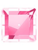 Square pietre strass da cucire piatto 1 foro 8mm Light Rose