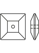 Square pietre strass da cucire piatto 1 foro 12mm Black Diamond