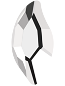 Diamond Leaf termoadesivo 8x4mm Crystal HF