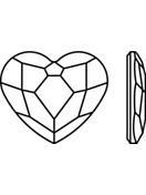 Heart pietra strass 6mm Crystal AB F