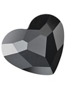 Heart pietra strass 10mm Jet