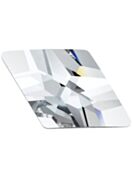 Rhombus pietra strass 6x4mm Crystal F