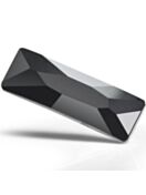 Maxima Slim Baguette pietra strass 15x5mm Jet