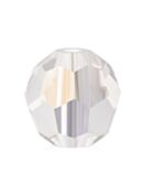 Regular Cut perla di vetro sfaccettata 3mm Crystal Argent Flare