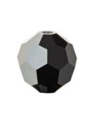 Regular Cut perla di vetro sfaccettata 4mm Jet Hematite