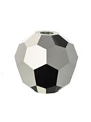 Regular Cut perla di vetro sfaccettata 4mm Jet Hematite 2x