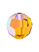 Regular Cut perla di vetro sfaccettata 5mm Topaz AB