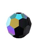 Regular Cut perla di vetro sfaccettata 5mm Jet AB