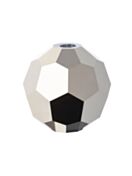 Regular Cut perla di vetro sfaccettata 5mm Jet Light Hematite