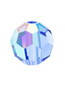 Regular Cut perla di vetro sfaccettata 5mm Sapphire AB