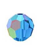 Regular Cut perla di vetro sfaccettata 5mm Capri Blue AB