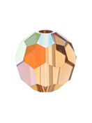 Regular Cut perla di vetro sfaccettata 6mm Light Colorado Topaz AB