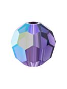 Regular Cut perla di vetro sfaccettata 6mm Deep Tanzanite AB