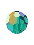 Regular Cut perla di vetro sfaccettata 6mm Emerald AB