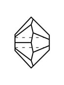 Spacer perla di vetro sfaccettata 3x5mm Crystal AB