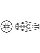 Oat 301 Perla di vetro sfaccettata 35x12mm Crystal AB