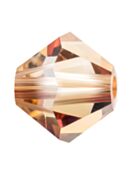 Bicono Perla di vetro sfaccettata 3mm Crystal Celsian