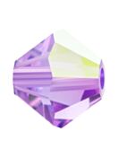 Bicono Perla di vetro sfaccettata 3mm Violet AB