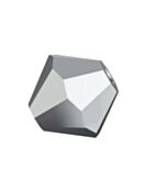 Bicono Perla di vetro sfaccettata 3mm Jet Light Hematite 2x