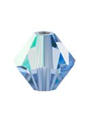Bicono Perla di vetro sfaccettata 3mm Light Sapphire AB