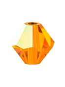 Bicono Perla di vetro sfaccettata 3mm Sun AB