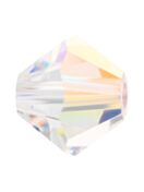 Bicono Perla di vetro sfaccettata 4mm Crystal AB