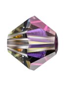 Bicono Perla di vetro sfaccettata 4mm Crystal Volcano