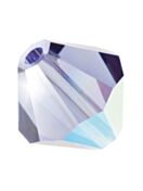 Bicono Perla di vetro sfaccettata 4mm Tanzanite AB