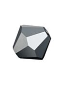 Bicono Perla di vetro sfaccettata 4mm Jet Hematite