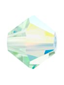 Bicono Perla di vetro sfaccettata 4mm Chrysolite AB