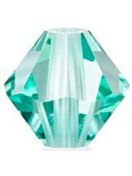 Bicono Perla di vetro sfaccettata 4mm Caribbean Sea