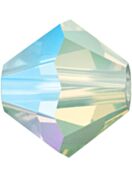 Bicono Perla di vetro sfaccettata 4mm Chrysolite Opal AB