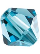 Bicono Perla di vetro sfaccettata 4mm Indicolite