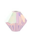 Bicono Perla di vetro sfaccettata 4mm Rose Opal AB