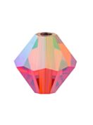 Bicono Perla di vetro sfaccettata 4mm Hyazinth AB 2x