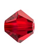 Bicono Perla di vetro sfaccettata 4mm Siam