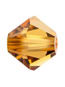 Bicono Perla di vetro sfaccettata 5mm Light Colorado Topaz