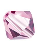 Bicono Perla di vetro sfaccettata 5mm Light Amethyst